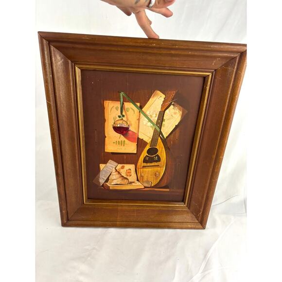 Musical Instrument F.H. Redelius Mid Century Framed Print 15.5"x18.5" - Picture 12 of 12